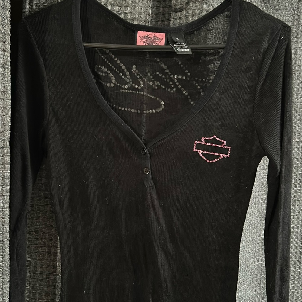 Harley Davidson sheer long sleeve